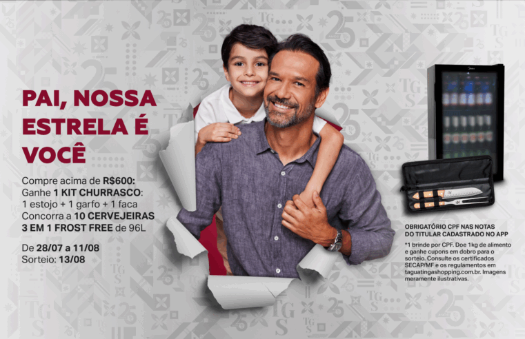 TGS presenteia clientes com kit churrasco exclusivo e sorteia dez cervejeiras 3 em 1 no Dia dos Pais