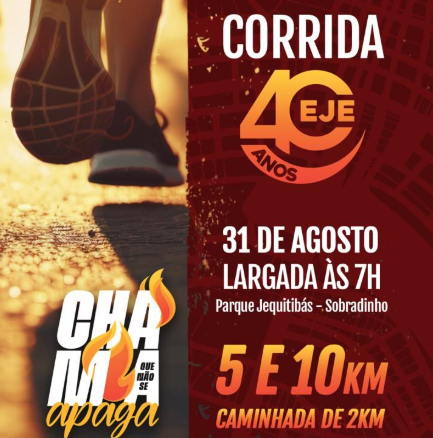 Esporte, solidariedade e fé: inscreva-se já na Corrida EJE 40 Anos