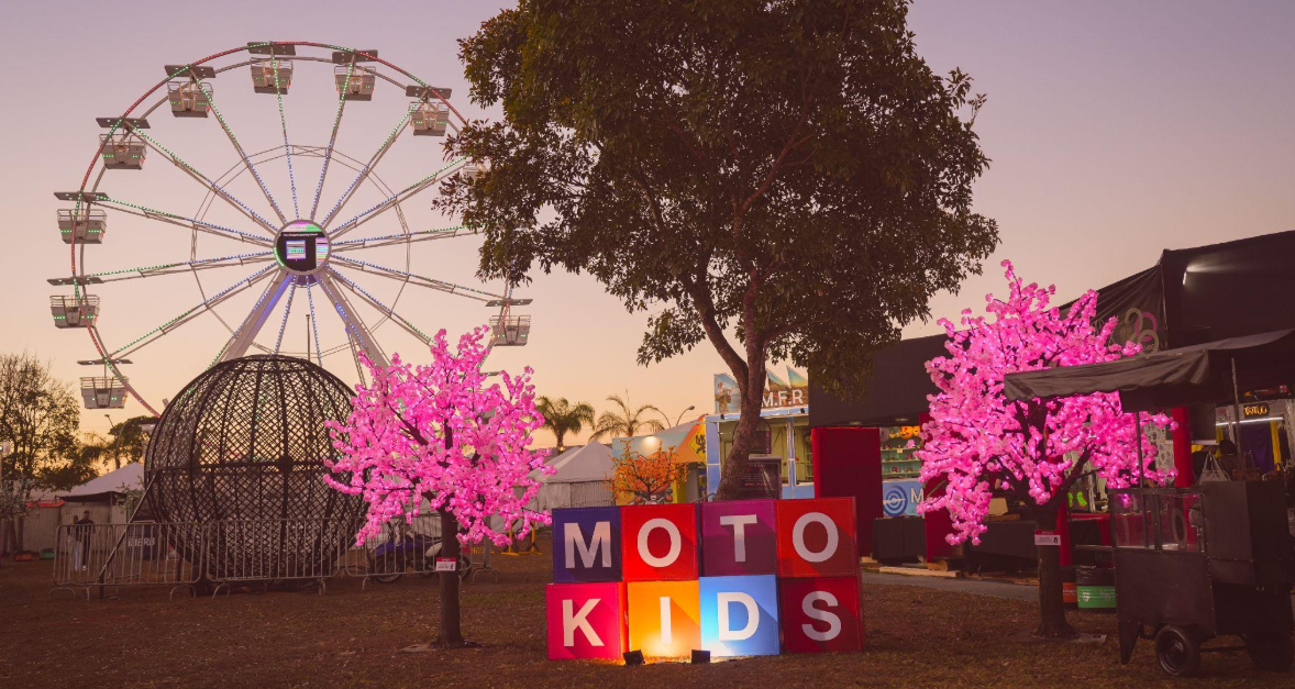 Diversão para toda a família: Capital Moto Week terá parque de diversão, atrações infantis, tirolesa e Globo da Morte