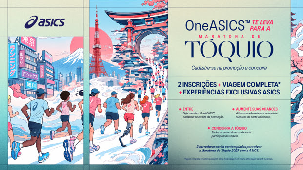 ASICS lança promoção que levará dois corredores à Maratona de Tóquio 2027